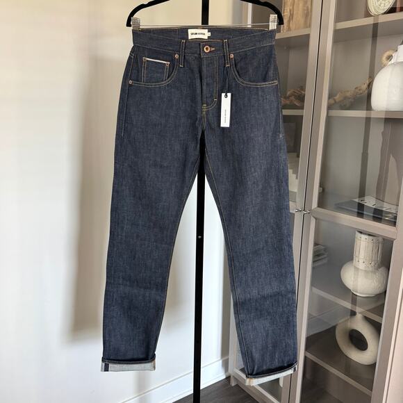 Taylor Stitch Democratic Slim Cone Mills Reserve Selvedge Jeans 30 NEW Dark Wash - Picture 2 of 7